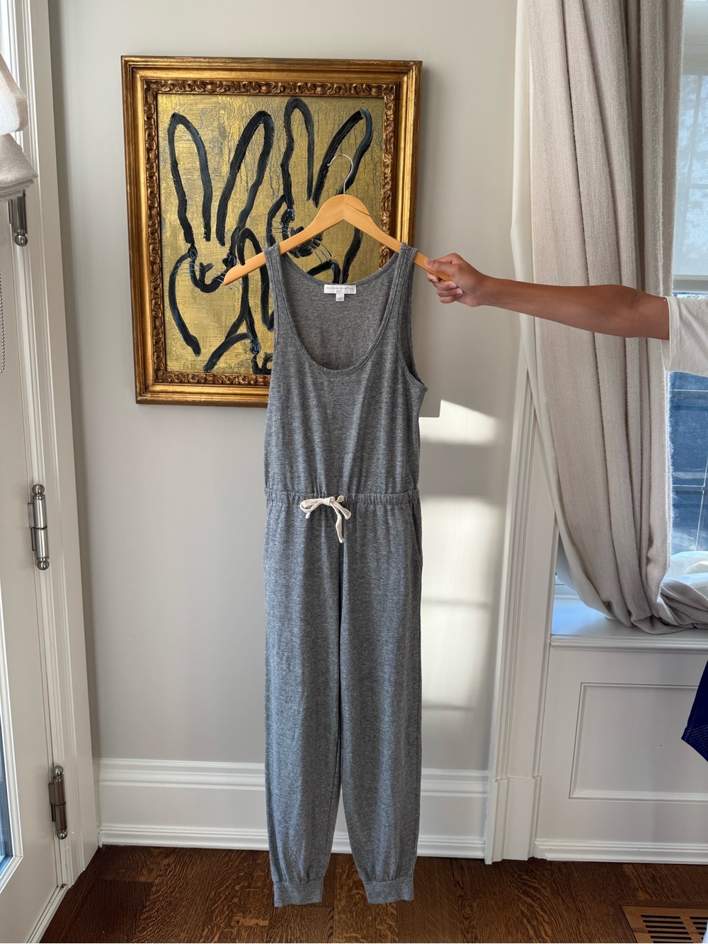 Women’s Spiritual Gangster Gray Sleeveless Jumpsuit XS w pockets